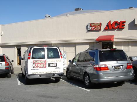 our delivery van out back