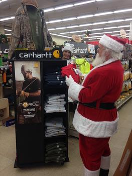 What does Santa wear?