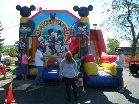 A bounce house