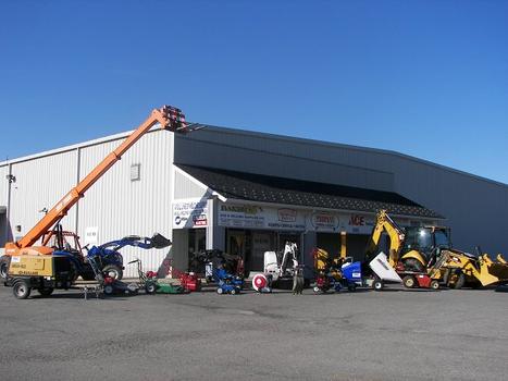 Front of the store with rental equipment