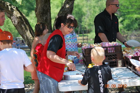Serving the Kids their Hot Dogs