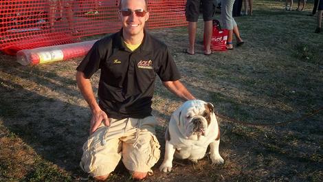 Ken and bulldog