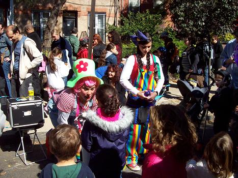 The Clowns entertaining the children!